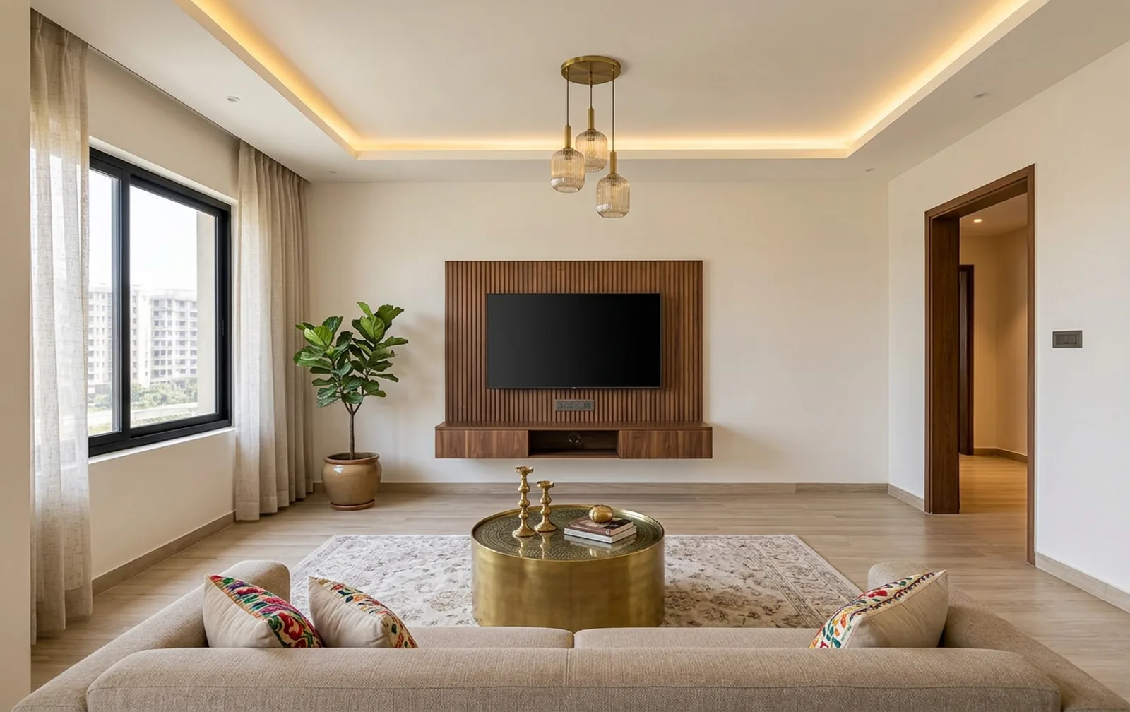 Living room after